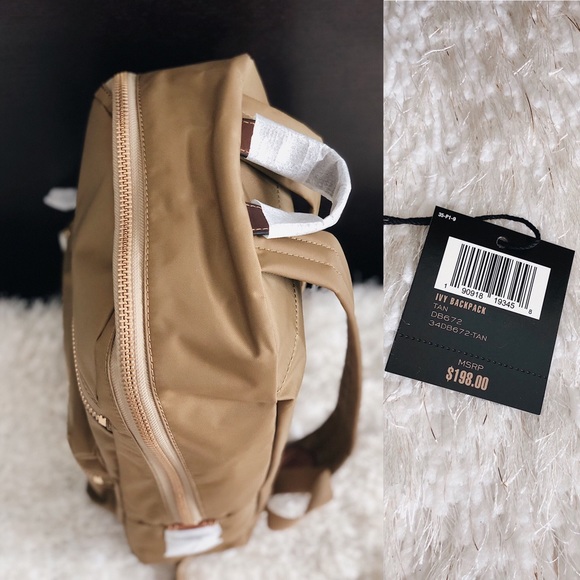 ✨New FRYE Ivy Nylon Backpack Tan 🎒 - Picture 5 of 8